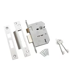 ERA 5 Lever Chrome Mortice Sashlock 76mm Case - 56mm Backset