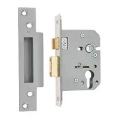 ERA Satin Silver Euro Sashlock 76mm Case - 56mm Backset