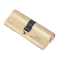 Smith & Locke 1* 6-Pin Double Euro Cylinder Lock 40-40 (80mm) Polished Brass