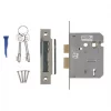Smith & Locke 3 Lever Nickel-Plated Mortice Sashlock 76mm Case - 57mm Backset -Bolts Shop 1634G P