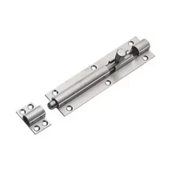 Straight Barrel Door Bolt Satin Chrome 152mm