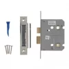Smith & Locke Polished Chrome Bathroom Mortice Lock 76mm Case - 57mm Backset -Bolts Shop 1840G P