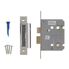 Smith & Locke Polished Chrome Bathroom Mortice Lock 76mm Case - 57mm Backset 3 Smith & Locke Polished Chrome Bathroom Mortice Lock 76mm Case - 57mm Backset