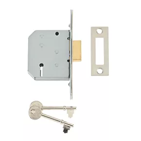 Union 3 Lever Satin Chrome 3-Lever Mortice Deadlock 68mm Case - 45mm Backset 3 Union 3 Lever Satin Chrome 3-Lever Mortice Deadlock 68mm Case - 45mm Backset