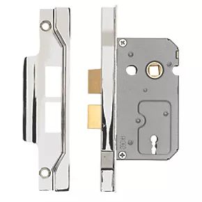 Eurospec 2 Lever Nickel plate Rebated Sashlock 64mm Case - 44mm Backset 3 Eurospec 2 Lever Nickel plate Rebated Sashlock 64mm Case - 44mm Backset