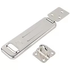 Smith & Locke Hasp & Staple Nickel 150mm