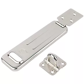Smith & Locke Hasp & Staple Nickel 150mm 3 Smith & Locke Hasp & Staple Nickel 150mm