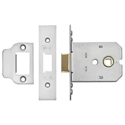 Eurospec Satin Chrome Flat Mortice Latch 76mm Case - 55mm Backset