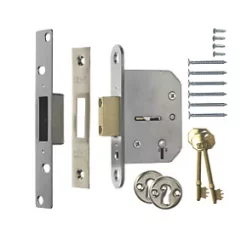 ERA 5 Lever Chrome 5-Lever Mortice Deadlock 76mm Case - 56mm Backset
