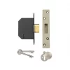 Yale Polished Brass 5-Lever Deadlock 76mm Case - 57mm Backset -Bolts Shop 28796 P