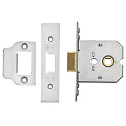 Eurospec Satin Chrome Flat Mortice Latch 65mm Case - 45mm Backset