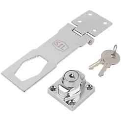 Smith & Locke Locking Hasp & Staple Chrome 115mm