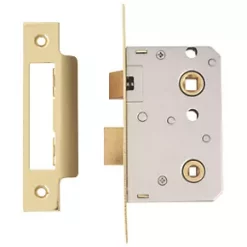 ERA Brass Bathroom Lock 64mm Case - 44mm Backset