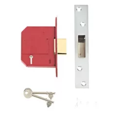 Union Stainless Steel BS 5-Lever Mortice Deadlock 81mm Case - 57mm Backset