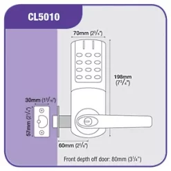 Codelocks CL5010SS Electronic Heavy Duty Push-Button Lock Tubular Latch -Bolts Shop 32421 A5