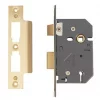 Yale 5 Lever Polished Brass 5-Lever Mortice Sashlock 64mm Case - 45mm Backset -Bolts Shop 33387 P