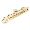 Heavy Duty Door Bolt Polished Brass 100mm 1 Heavy Duty Door Bolt Polished Brass 100mm -Bolts Shop 34009 P
