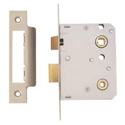 ERA Chrome Effect Bathroom Lock 76mm Case - 56mm Backset