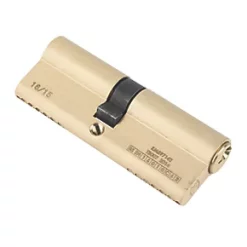 Smith & Locke 1* 6-Pin Double Euro Cylinder Lock 40-45 (85mm) Polished Brass