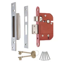 ERA 5 Lever Chrome BS Mortice Sashlock 64mm Case - 44mm Backset