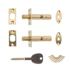 ERA Brass Concealed Door Security Bolts 78mm 2 Pack