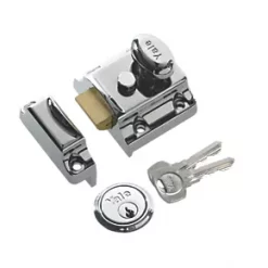 Yale 706 Traditional Night Latch Polished Chrome-Plated 40mm Backset