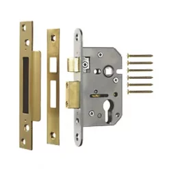 ERA Polished Brass Euro Sashlock 65mm Case - 44mm Backset