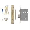 Smith & Locke Stainless Brass BS 5-Lever Mortice Sashlock 78mm Case - 57mm Backset -Bolts Shop 4467G P