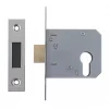 Smith & Locke Nickel-Plated Euro Profile Deadlock 76mm Case - 57mm Backset 2 Smith & Locke Nickel-Plated Euro Profile Deadlock 76mm Case - 57mm Backset -Bolts Shop 4701P P