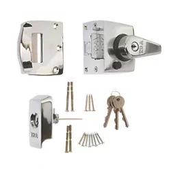 ERA 1830-37-1 Double Locking Night Latch Polished Chrome 40mm Backset