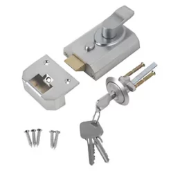 Smith & Locke ST-SCHR-60 Deadlock Night Latch Satin Chrome 60mm Backset
