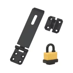 Hardware Solutions Hasp & Staple Black 160mm