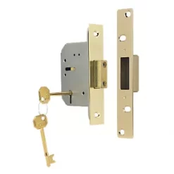 ERA 5 Lever Brass 5-Lever Mortice Deadlock 64mm Case - 44mm Backset