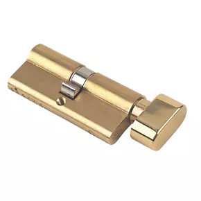 Yale 6-Pin Euro Cylinder Thumbturn Lock 35-35 (70mm) Polished Brass 3 Yale 6-Pin Euro Cylinder Thumbturn Lock 35-35 (70mm) Polished Brass