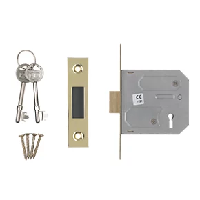 Smith & Locke 3 Lever Electric Brass 3-Lever Mortice Deadlock 76mm Case - 57mm Backset 3 Smith & Locke 3 Lever Electric Brass 3-Lever Mortice Deadlock 76mm Case - 57mm Backset