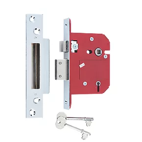 ERA 5 Lever Chrome BS Mortice Sashlock 76mm Case - 56mm Backset 3 ERA 5 Lever Chrome BS Mortice Sashlock 76mm Case - 56mm Backset