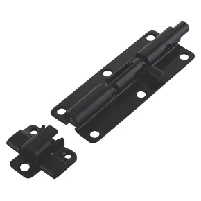 Ajustlock Heavy Duty Barrel Bolt Black 117mm 3 Ajustlock Heavy Duty Barrel Bolt Black 117mm