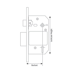 Yale Polished Chrome 5-Lever Sashlock 76mm Case - 57mm Backset 4 Yale Polished Chrome 5-Lever Sashlock 76mm Case - 57mm Backset - Image 2