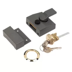 Yale 630085001702 Narrow Night Latch Grey 40mm Backset