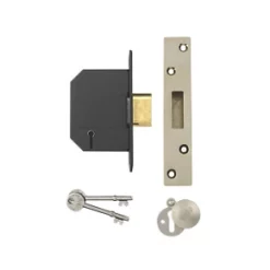 Yale Polished Chrome 5-Lever Deadlock 76mm Case - 57mm Backset