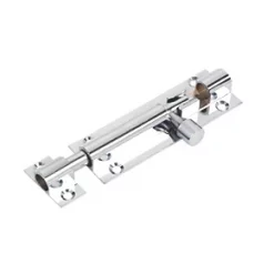 Straight Door Bolt Polished Chrome 76mm