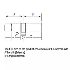 ERA 6-Pin Euro Cylinder Lock 35-45 (80mm) Satin Nickel 4 ERA 6-Pin Euro Cylinder Lock 35-45 (80mm) Satin Nickel - Image 2