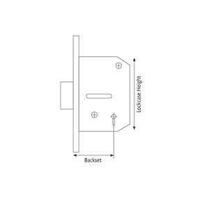 Yale 5 Lever Polished Brass 5-Lever Mortice Deadlock 64mm Case - 45mm Backset 4 Yale 5 Lever Polished Brass 5-Lever Mortice Deadlock 64mm Case - 45mm Backset - Image 2