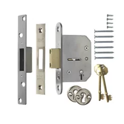 ERA 5 Lever Chrome 5-Lever Mortice Deadlock 64mm Case - 44mm Backset