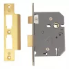 Yale 5 Lever Polished Brass 5-Lever Mortice Sashlock 76mm Case - 57mm Backset -Bolts Shop 88053 P