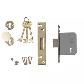 Smith & Locke Stainless Brass BS 5-Lever Mortice Deadlock 65mm Case - 45mm Backset 3 Smith & Locke Stainless Brass BS 5-Lever Mortice Deadlock 65mm Case - 45mm Backset
