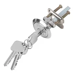 Smith & Locke Replacement Night Latch Rim Cylinder Polished Chrome 43mm