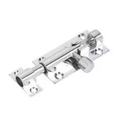 Straight Door Bolt Polished Chrome 51mm