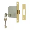 ERA 3 Lever Brass 3-Lever Mortice Deadlock 76mm Case - 56mm Backset