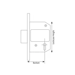 ERA Satin Nickel BS 5-Lever Mortice Deadlock 64mm Case - 44mm Backset -Bolts Shop 93346 A2